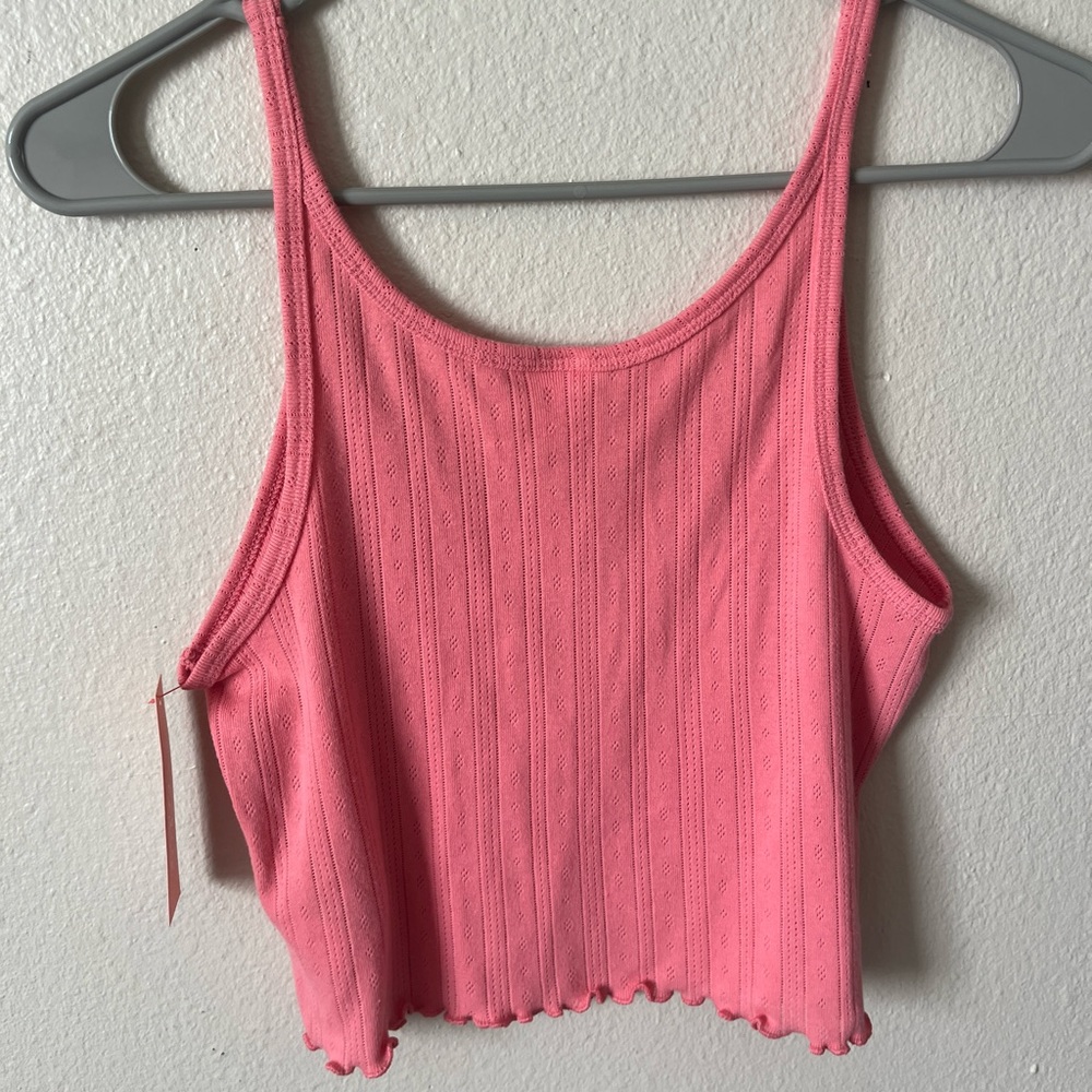 Pink Crop Tank Top - Picture 5 of 5